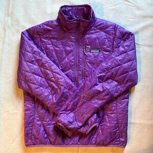 Women’s Patagonia 1/2 Zip Nano Puff Insulated Pullover, Purple, Sz M